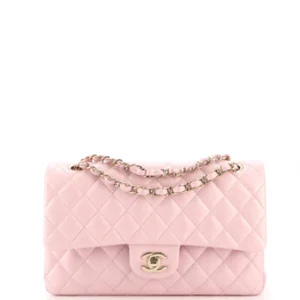 CC Classic Double Flap Bag Quilted Iridescent Calfskin Medium