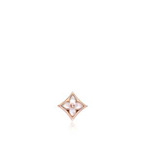 Color Blossom Star Rose Gold and White Mother-of-Pearl Earring - Single