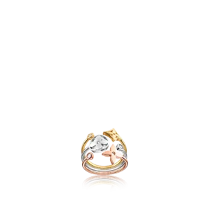 Idylle Blossom tri-tone gold and diamond ring