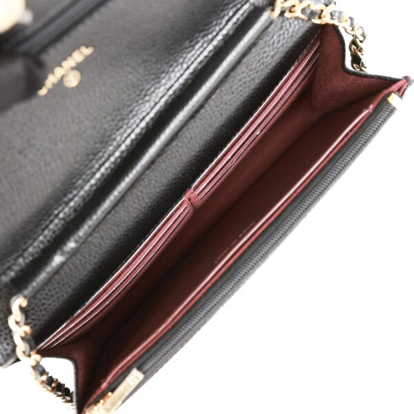 CC Wallet on Chain WOC Black Caviar Gold Hardware - Image 8