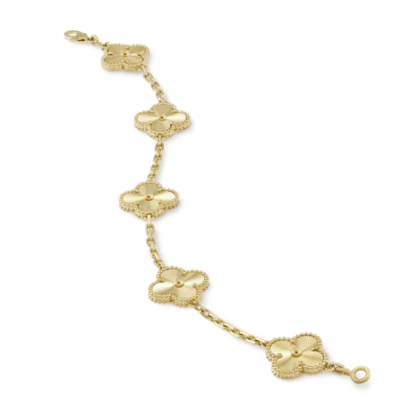 Vintage Alhambra bracelet, 5 four-leaf lucky totems - Bild 2