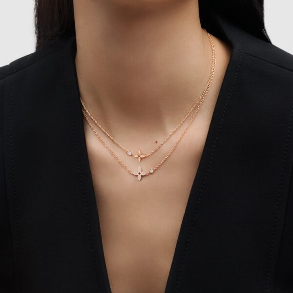 Idylle Blossom Rose Gold and Diamond Pendant - Image 4