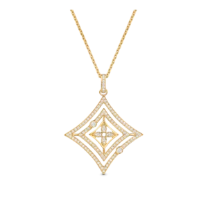 Idylle Blossom Medal in Yellow Gold and Diamonds