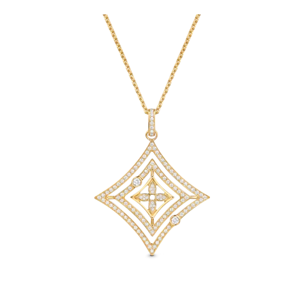 Idylle Blossom Medal in Yellow Gold and Diamonds