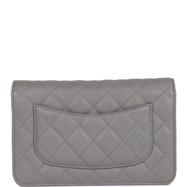 CC Wallet on Chain WOC Grey Caviar Light Gold Hardware - Billede 3