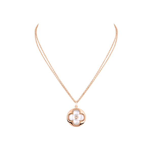 COLOR BLOSSOM XL pendant in rose gold, white mother-of-pearl and diamonds — изображение 4
