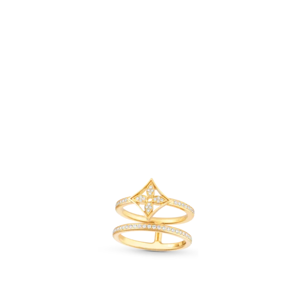 Idylle Blossom Gold and Diamond Double Row Ring