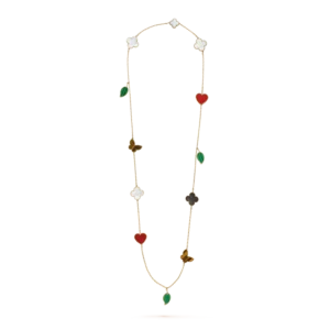 Lucky Alhambra Long Necklace, 12 Charms