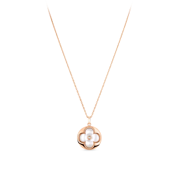 COLOR BLOSSOM XL pendant in rose gold, white mother-of-pearl and diamonds — изображение 3