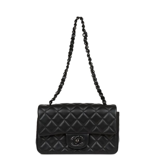 CC Mini Rectangular Flap Bag SO Black Lambskin Black Hardware for MR — изображение 6