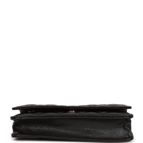 CC Wallet on Chain WOC Black Caviar Gold Hardware - Image 5