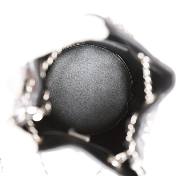 CC Mini Bucket Bag Black Lambskin Silver Hardware — изображение 7