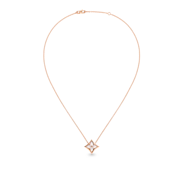Color Blossom Star Pendant in Rose Gold with White Mother-of-Pearl - Immagine 2