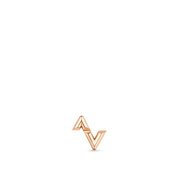 Louis Volt Upside Down Rose Gold Single Stud Earrings