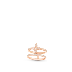 Idylle Blossom Rose Gold and Diamond Double Row Ring