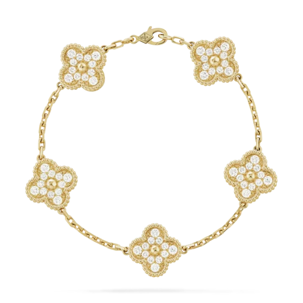 Vintage Alhambra bracelet, 5 charms