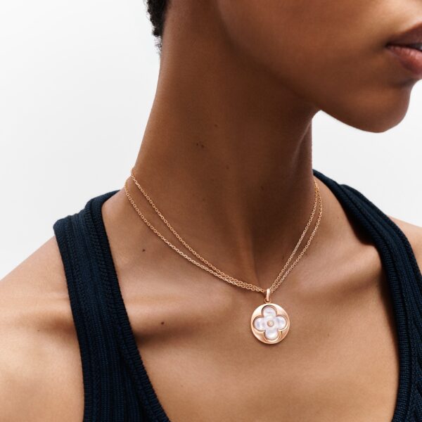 COLOR BLOSSOM XL pendant in rose gold, white mother-of-pearl and diamonds — изображение 2
