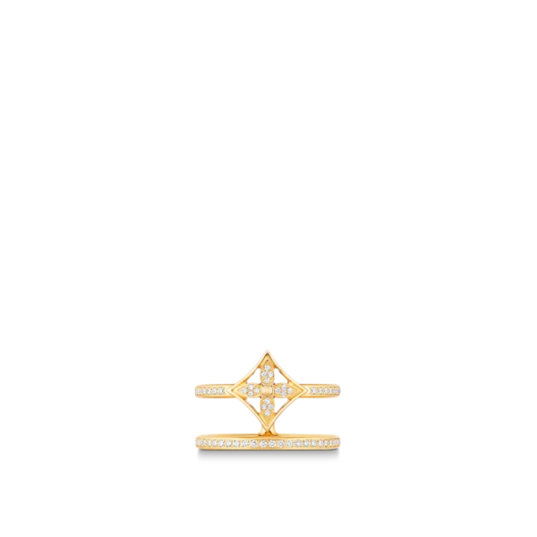 Idylle Blossom Gold and Diamond Double Row Ring - Billede 4