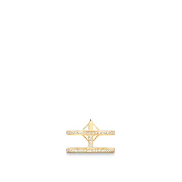 Idylle Blossom Gold and Diamond Double Row Ring - Billede 3