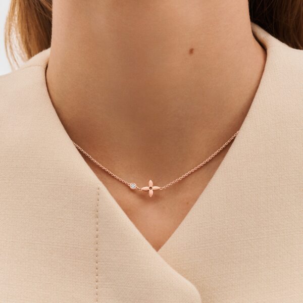 Idylle Blossom Rose Gold and Diamond Pendant - Immagine 3