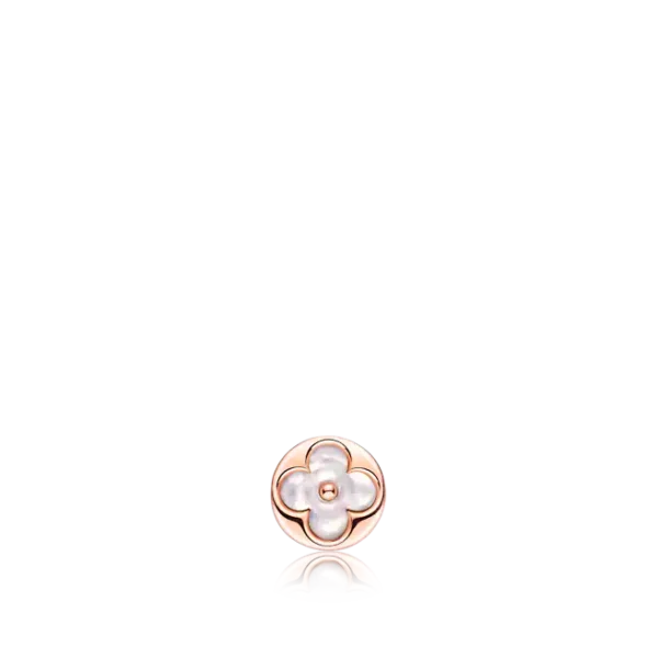 Color Blossom Sun Rose Gold and White Mother-of-Pearl Earring - Single